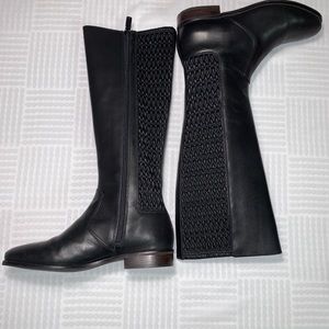 EUC Cole Haan ‘Elverton’ Knee High Boot Black Leather Womens Size 7.5B